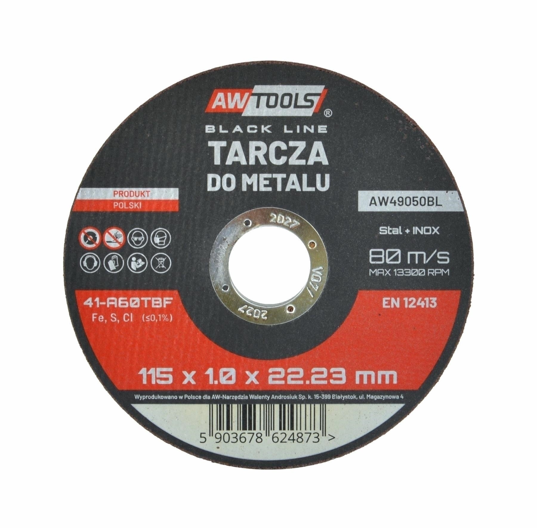 AW Skæreskive til Metal 125 x 1,6 mm Sort Linje