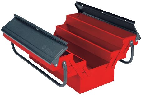 Verktygslåda plåt "stor" 5-fack 530x200x200