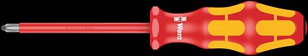 WERA 165i PZ 1 x 150 mm VDE-isoleret skruetrækker til Pozidriv-skruer PZ 1x150