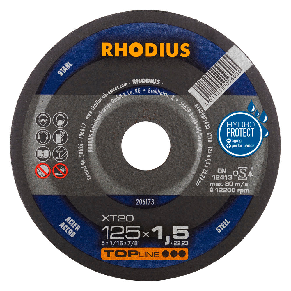 RHODIUS XT20 Skæreskive 125x1,5 x 22,23 (50 stk.)
