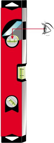 MEDID Vattenpass magnet 600mm indirekt avläsning