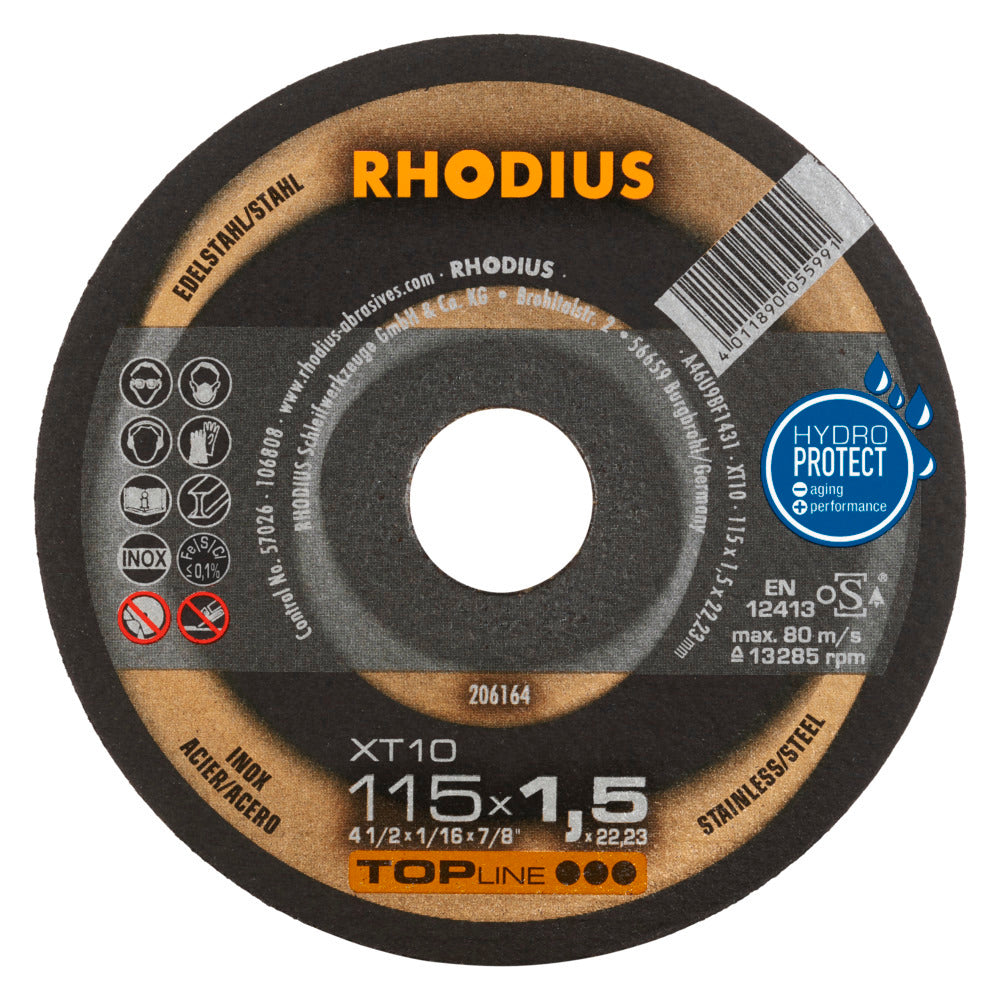 RHODIUS XT10 Skæreskive 115x1,5x22,23 (50 stk. pakke)