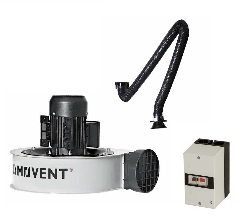 PlymoVent Svejse-/røgudsugningssæt 3m arm, inkl. ventilator