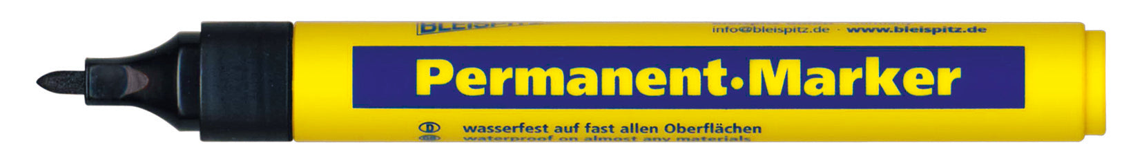 BLEISPITZ Permanet-Marker Rund spids Sort 10 stk.