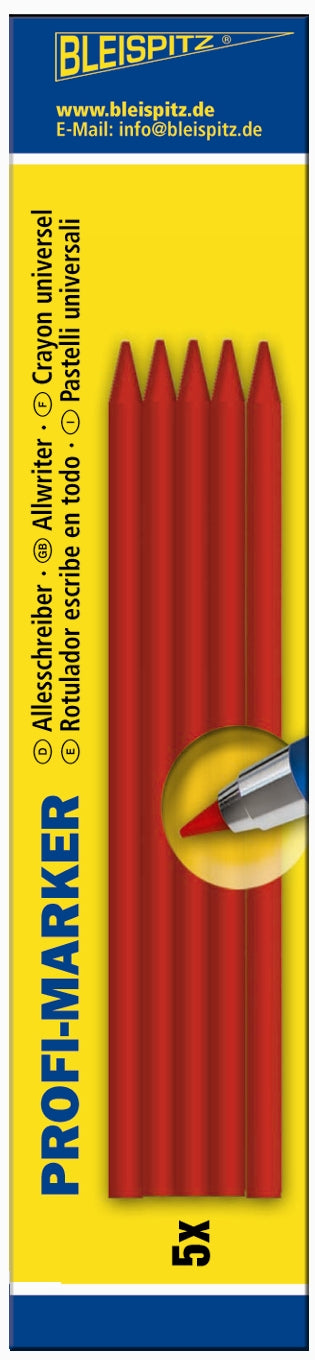 BLEISPITZ tuscher til Profi tuscher, 5 stk. røde