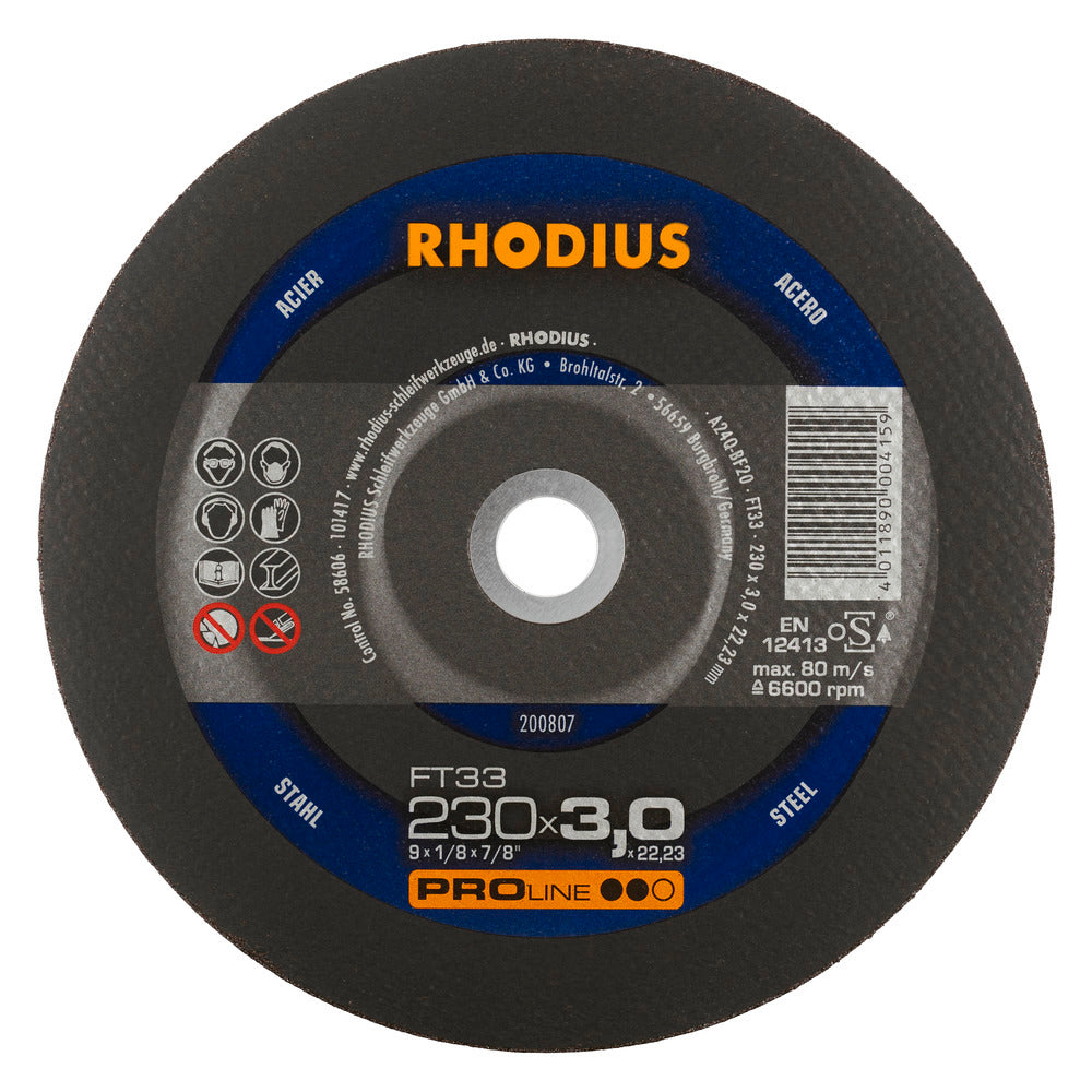 RHODIUS FT33 Skæreskive 230x3,0x22,23 (25 stk.)
