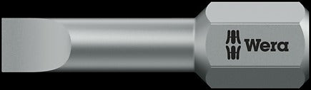 WERA 800/1 TZ 1,6 x 8,0 x 25 mm Slotted Bits, Torsion zone 1.6x8.0x25