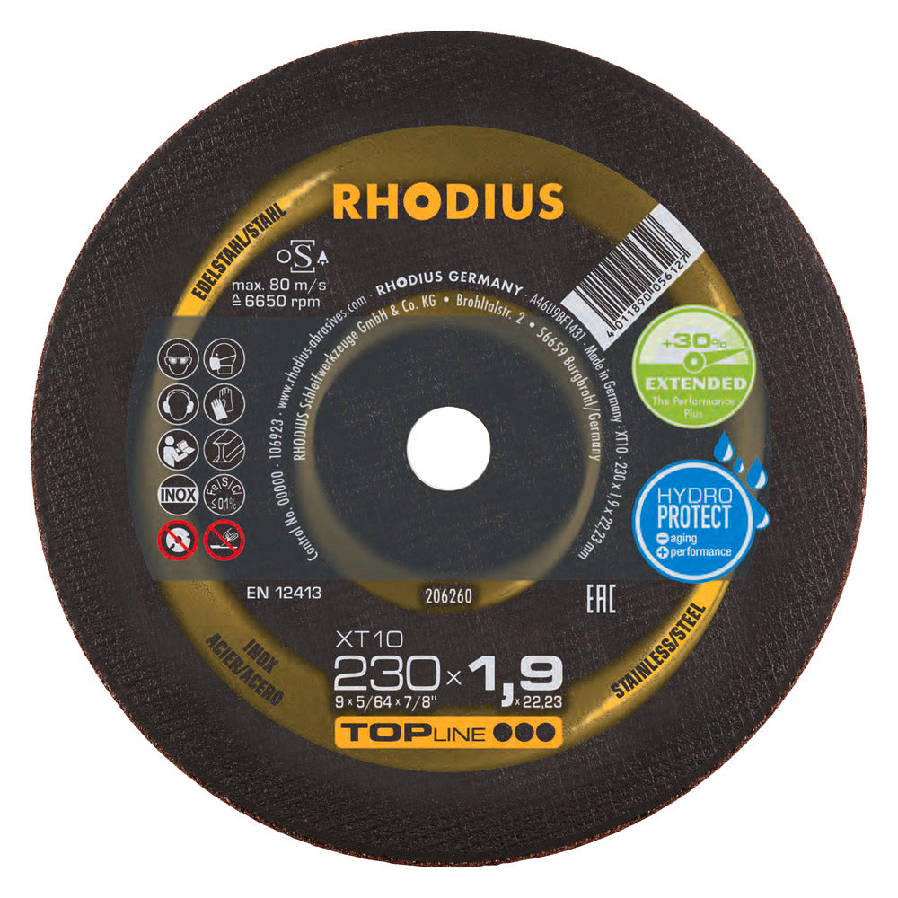 RHODIUS XT10 Skæreskive 230x1,9x22,23 (25 stk. pakke)