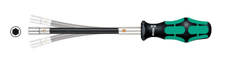 WERA 391 SW 7,0 x 167 mm slangskruvmejsel böjlig klinga