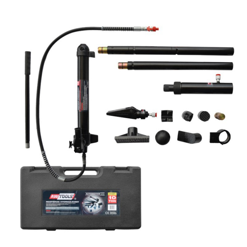 Hydraulisk presse/karrosserireparationssæt 10 tons