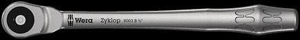 WERA 8003 B Zyklop Metal Ratchet with push-through square and 3/8" drive 3/8''x222.0