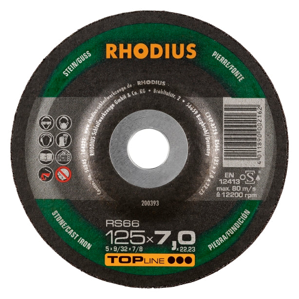 RHODIUS RS66 Stenslipskiva 125x7,0x22,23 (25/förp)