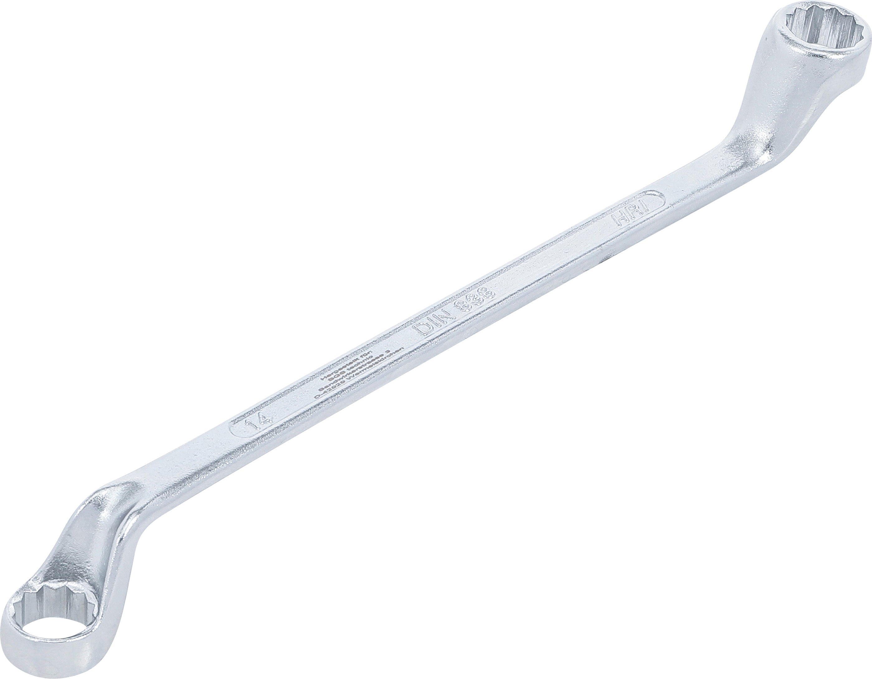 Dobbelt ringnøgle, bøjet | 14 x 15 mm