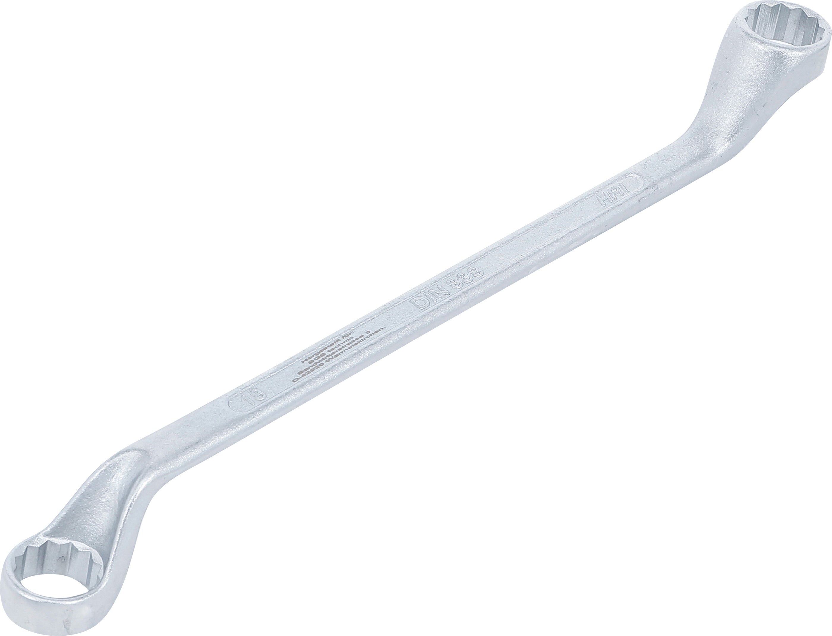 Dobbelt ringnøgle, bøjet | 18 x 19 mm