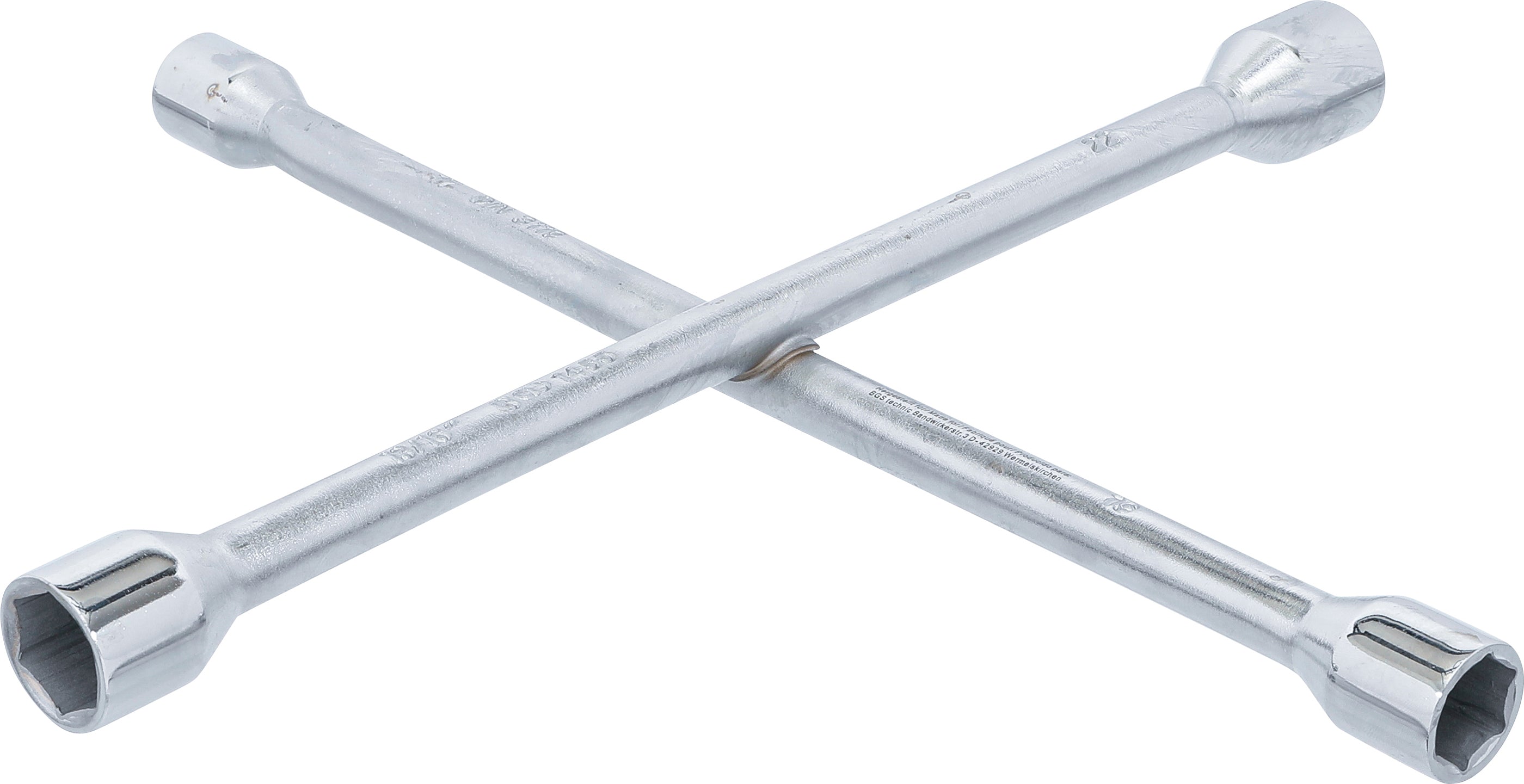 Kryds af fælg | til personbil | 17 x 19 x 22 mm x 13/16"