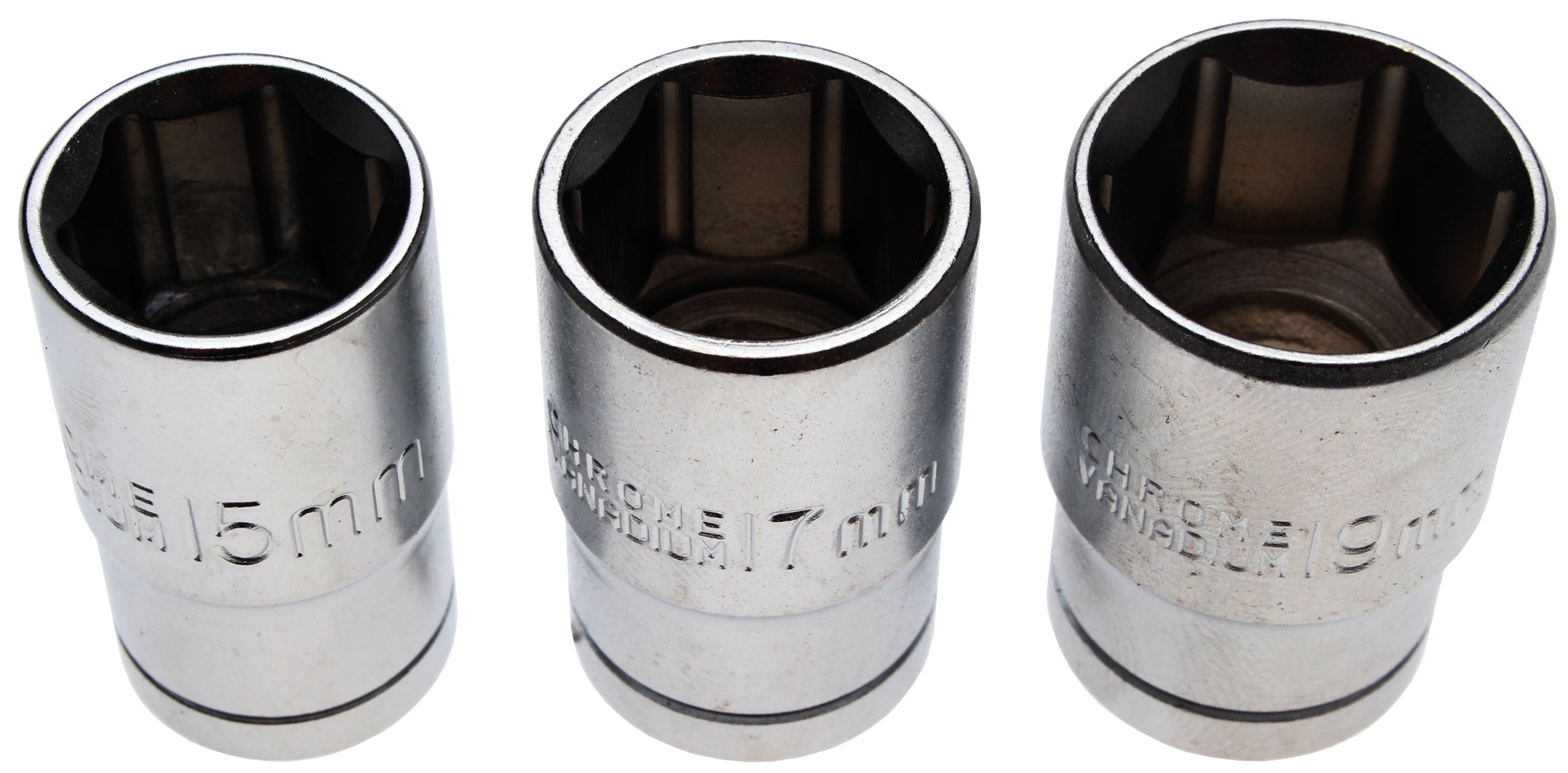 Topnøglesæt | 12,5 mm (1/2") | 15 - 17 - 19 mm | 3 dele