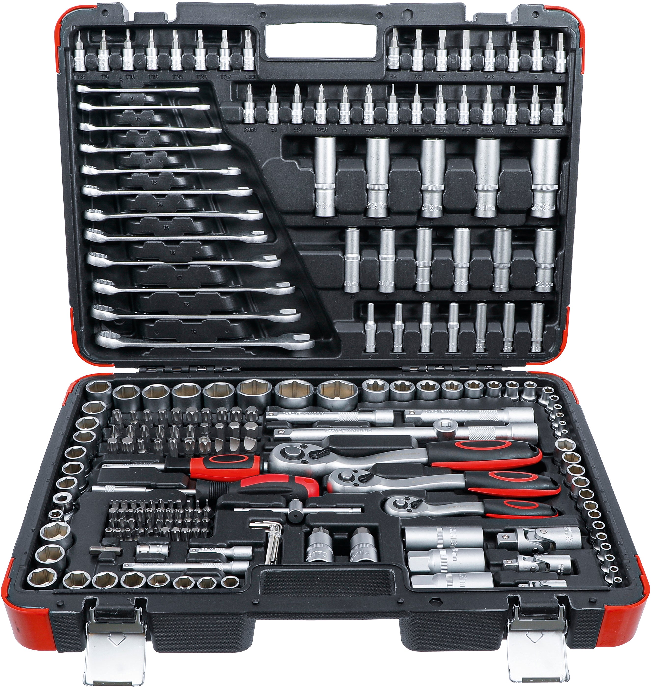 Topnøglesæt | 6,3 mm (1/4") / 10 mm (3/8") / 12,5 mm (1/2") | 216 dele