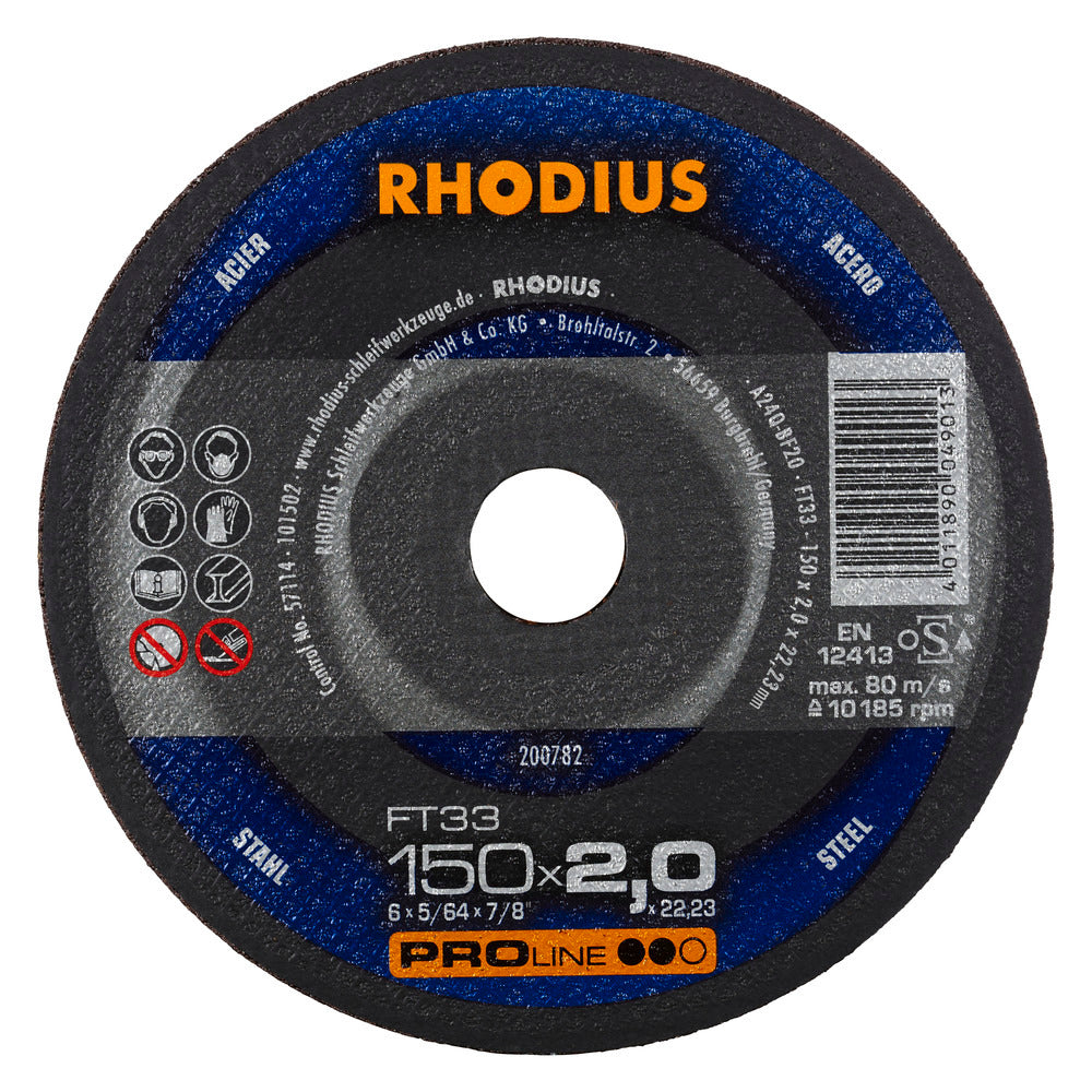 RHODIUS FT33 Skæreskive 150x2,0x22,23 (25 stk.) 
