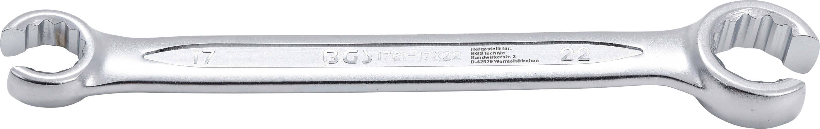 Åben dobbelt ringnøgle | 17 x 22 mm