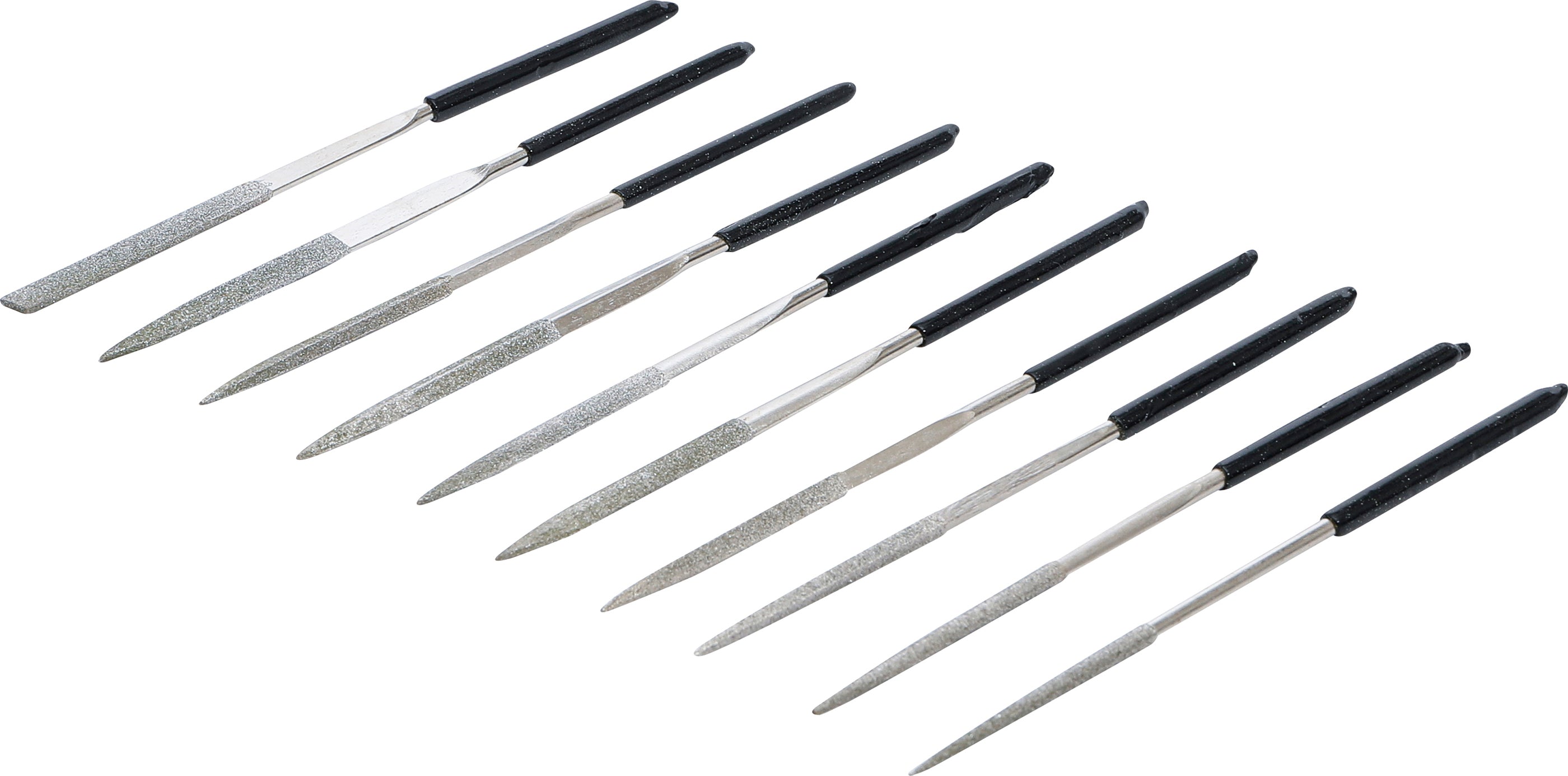 Diamantfilsæt | Lige | 140 x 3 mm | 10 dele