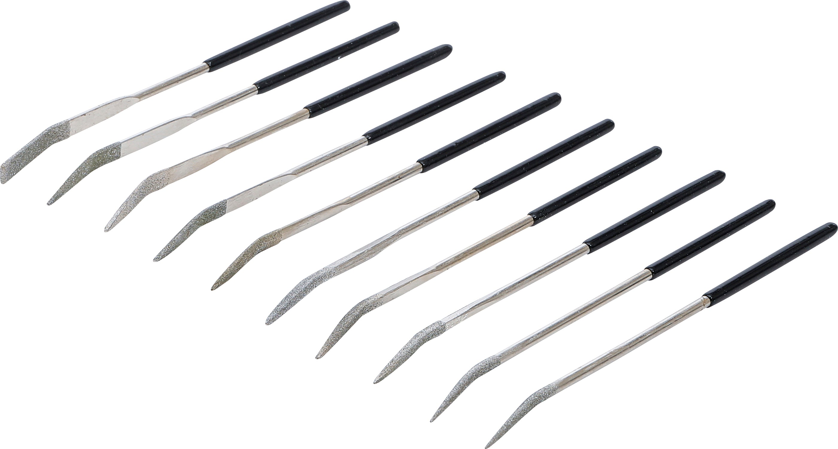 Diamanthulfilsæt | Buet | 140 x 3 mm | 10 dele