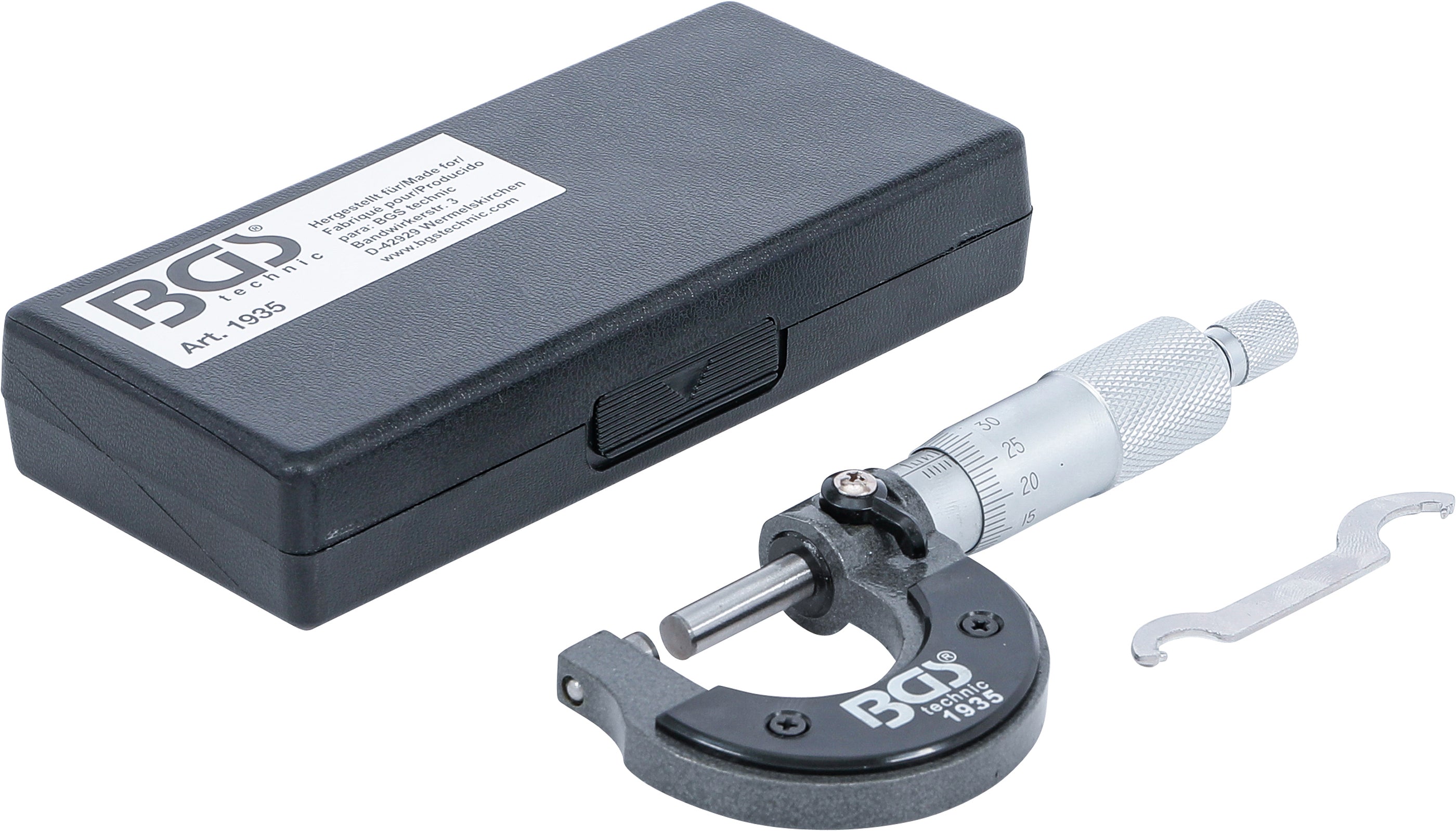 Mikrometer | Nøjagtighed 0,01 mm | 0 - 25 mm