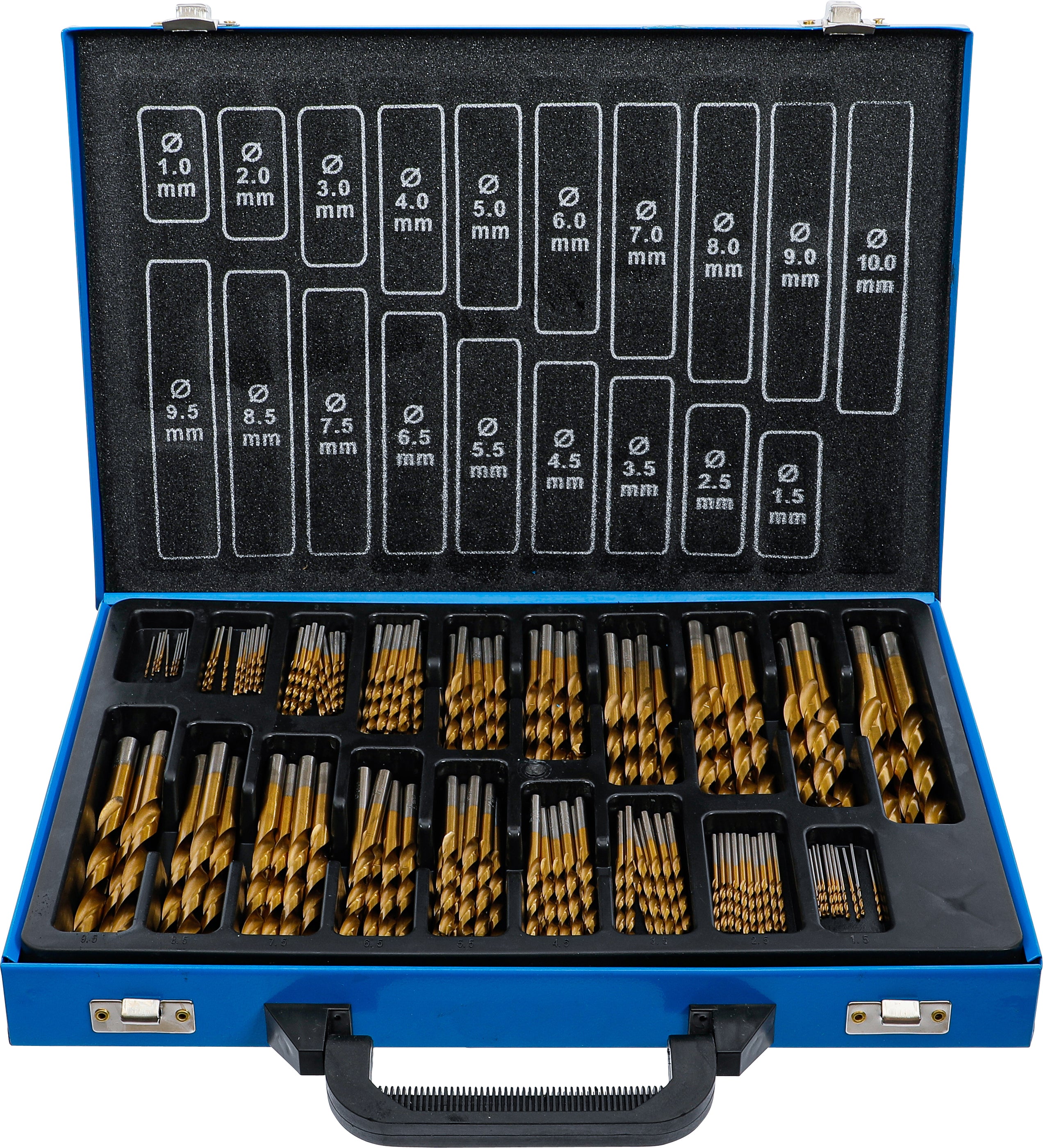 Spiralboresæt | HSS | titanium nitreret | 1 - 10 mm | 170 dele