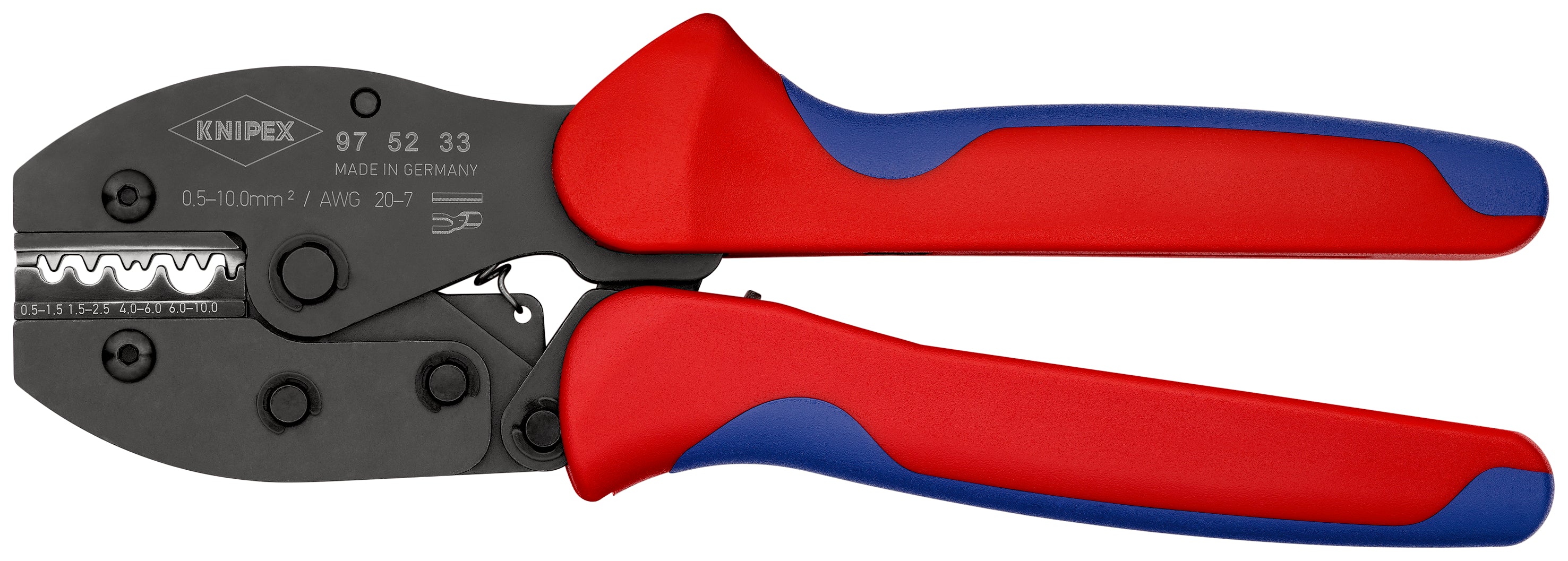 KNIPEX PreciForce® Krympetang Med flerkomponentbelægning, poleret 220 mm