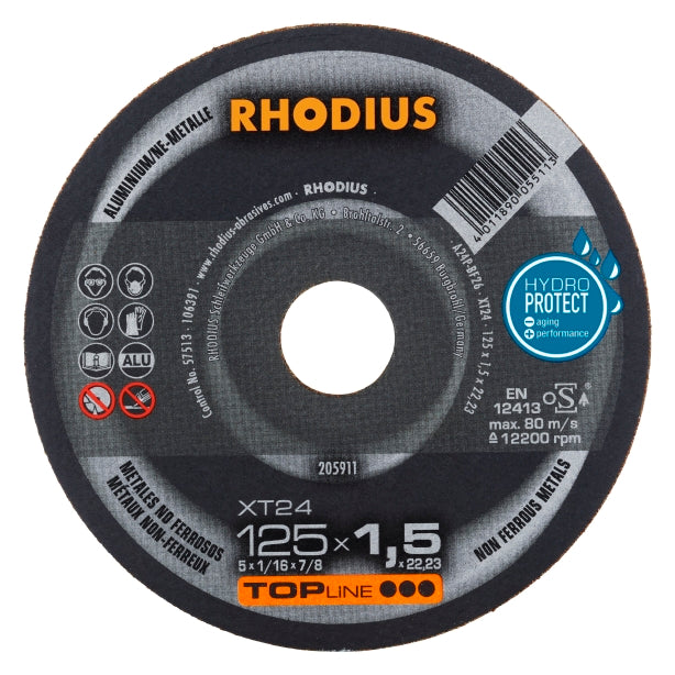 RHODIUS XT24 Kap 125x1,5 Alu (50/pak) 