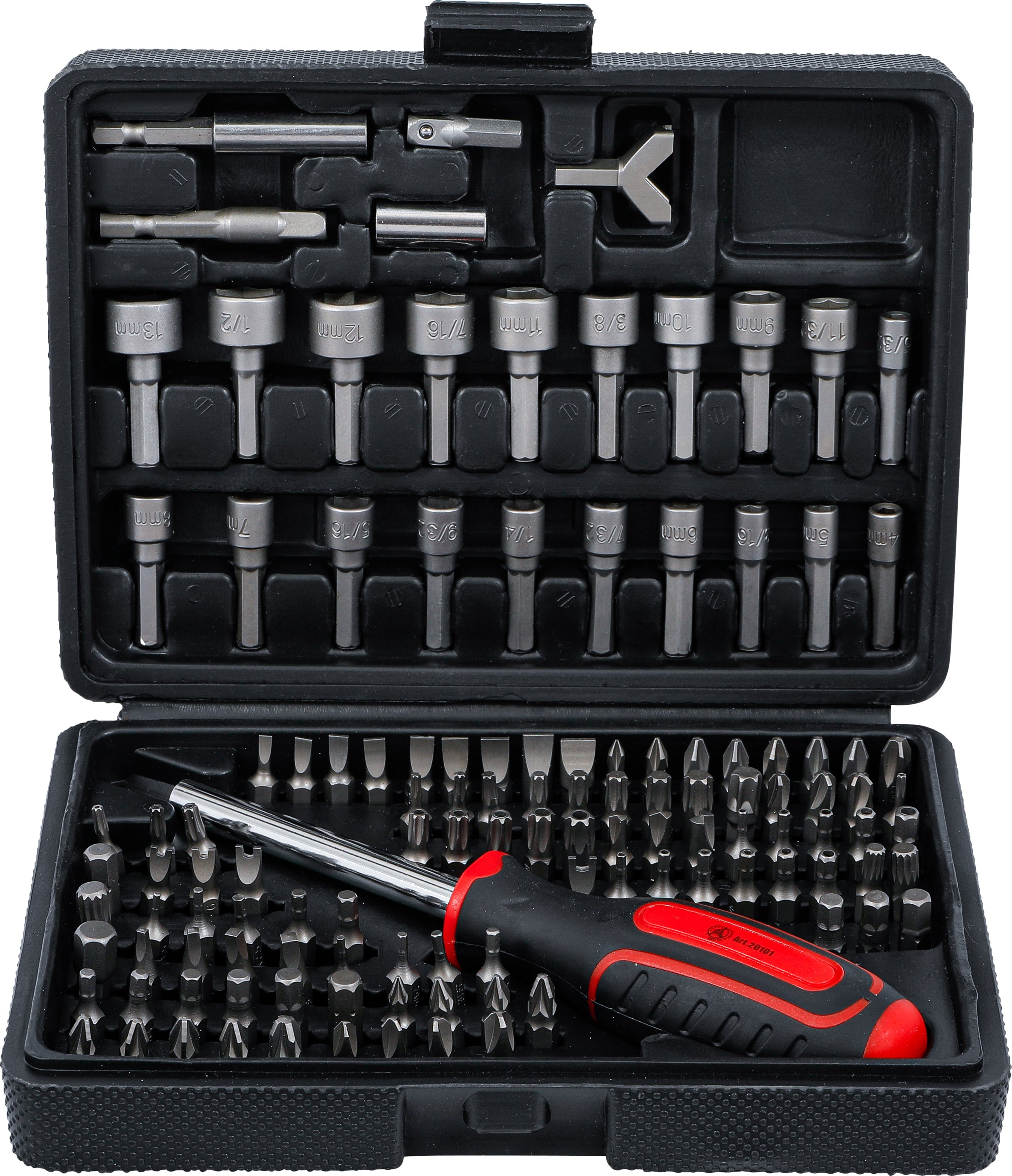 Universal bitsæt | Udvendig sekskant 6,3 mm (1/4") | 122 dele