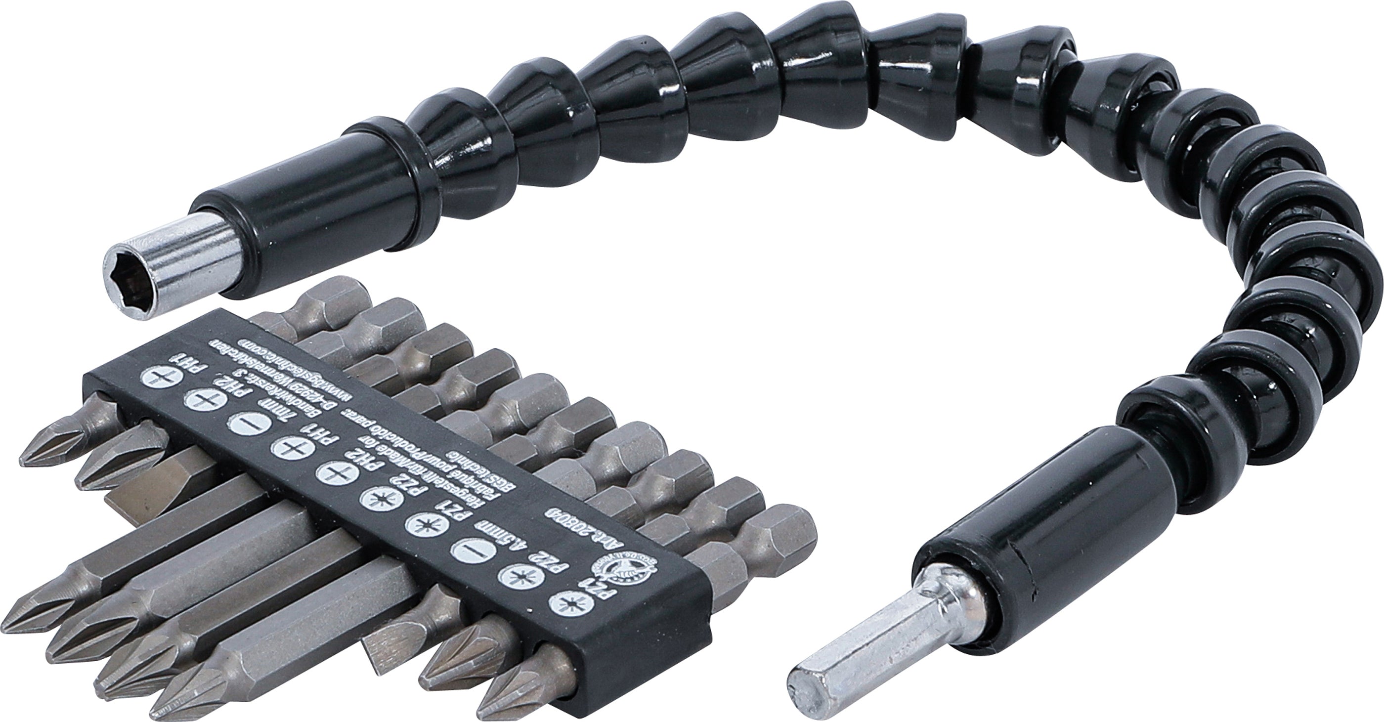 Bitsæt med fleksibelt skaft | Udvendig sekskant 6,3 mm (1/4") | 11 dele