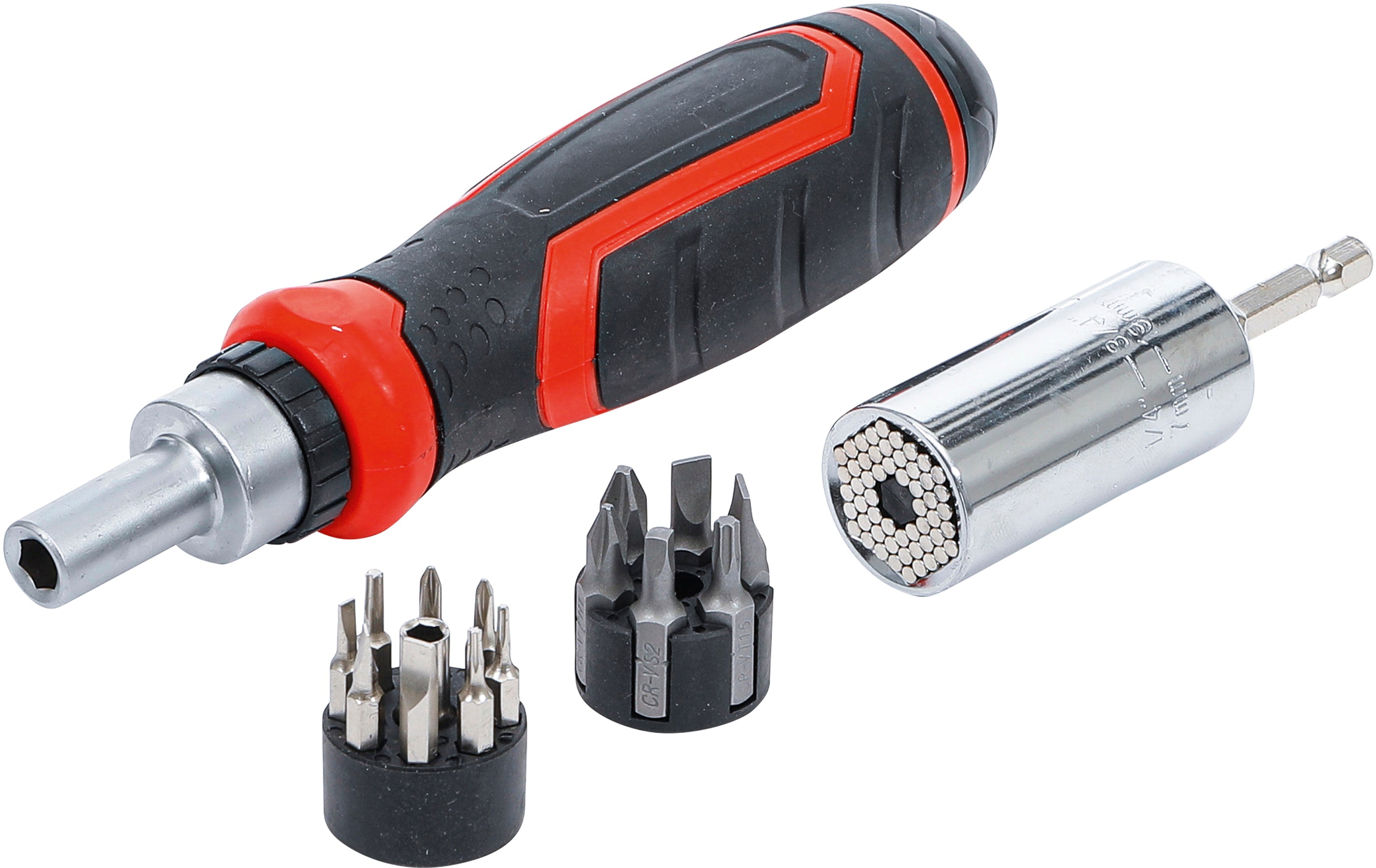 Precisionsbit- / Bit-/ Multianvändbar -sats | med spärrskaft för bits, med omkastare | 17 delar