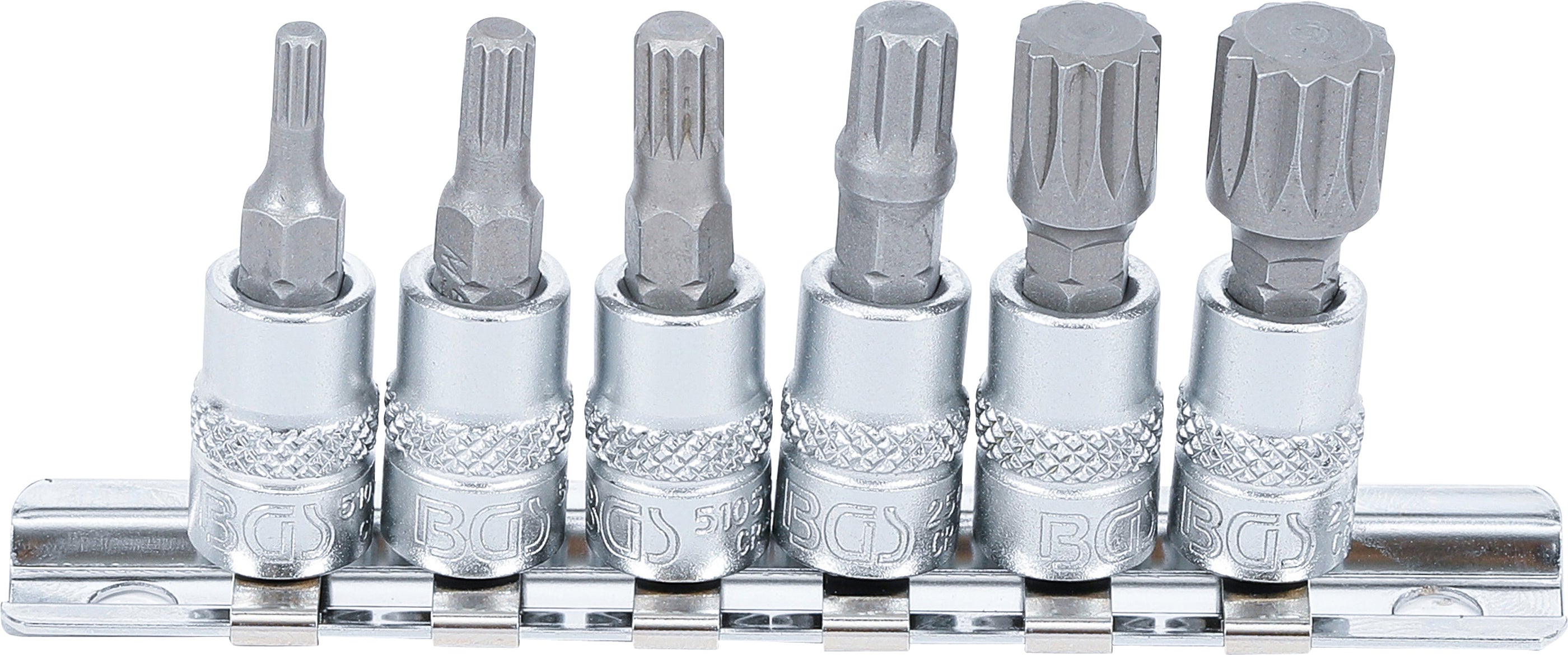 Bit-indsatssæt | 6,3 mm (1/4") | Indvendig flertand (til XZN) M4 - M12 | 6 dele