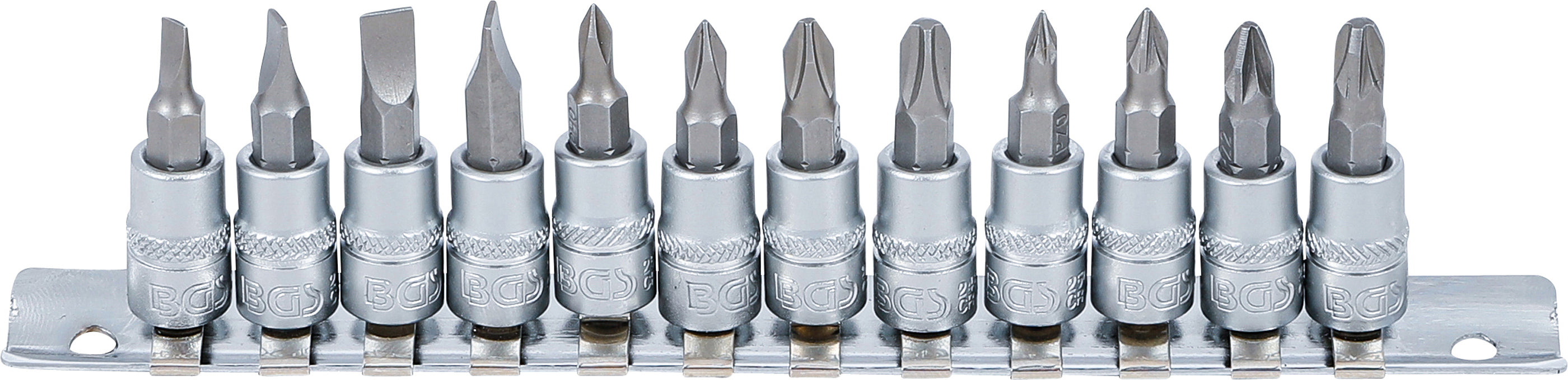 Bit-indsatssæt | 6,3 mm (1/4") | Kærv, krydskærv PH / PZ | 12 dele