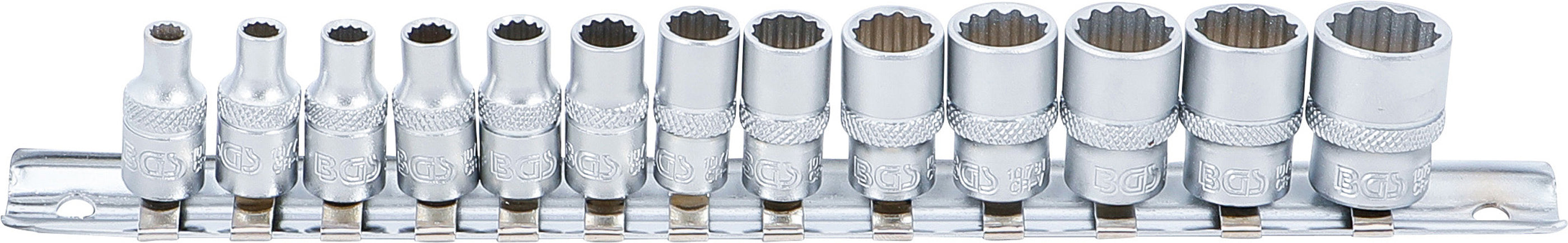 Hylsa-sats Tolvkant | 6,3 mm (1/4") | 4 - 14 mm | 13 delar