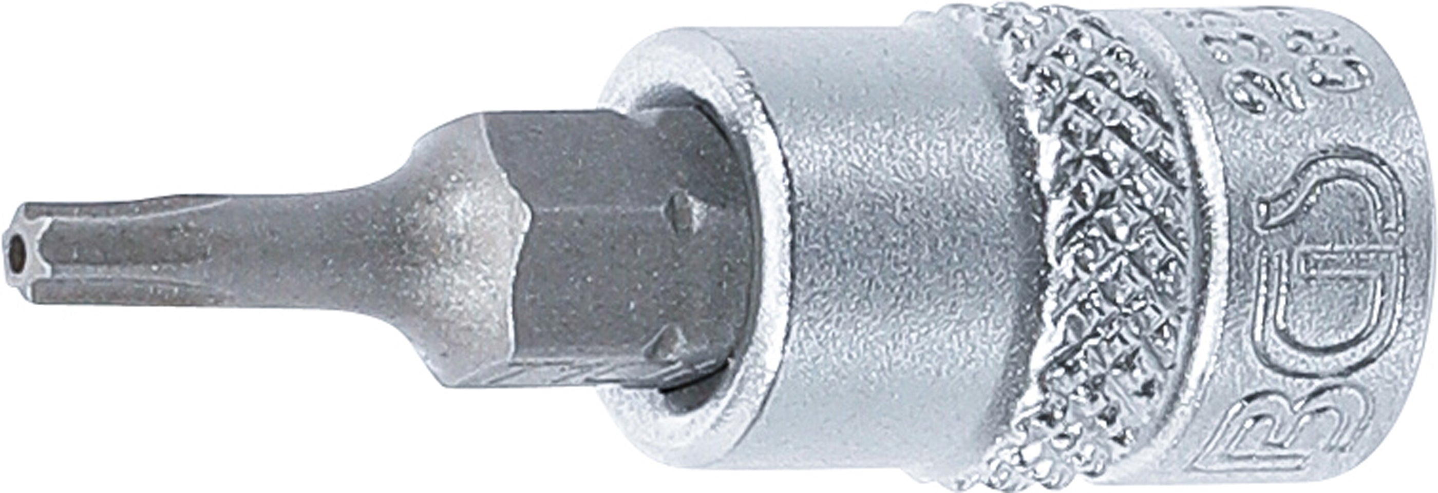 Bitindsats | 6,3 mm (1/4") | T-profil (til Torx) med T10-boring