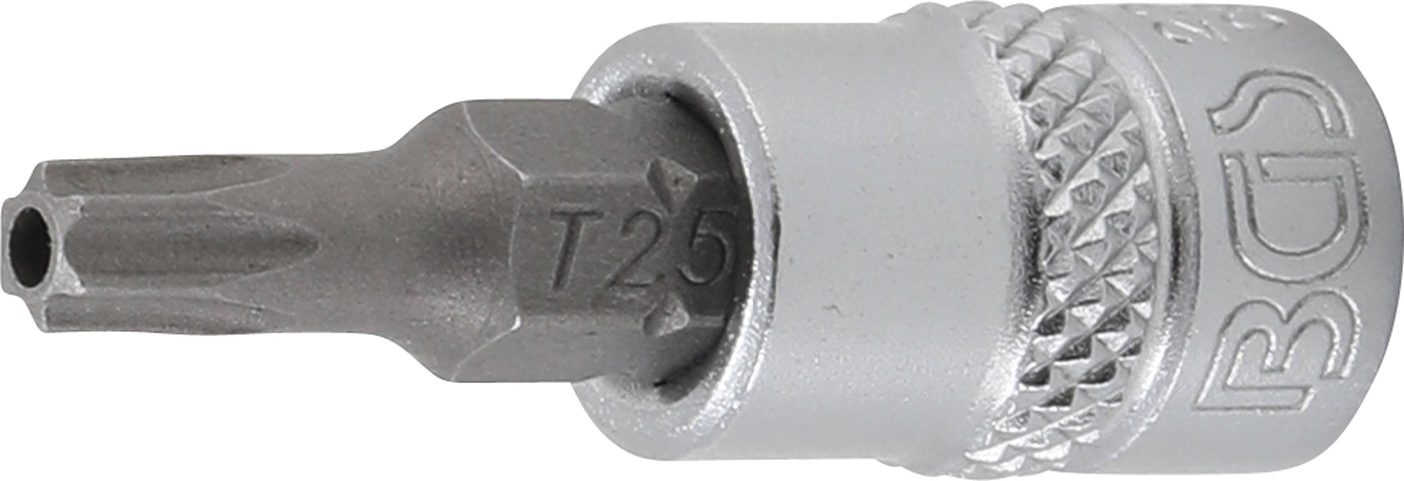 Bitindsats | 6,3 mm (1/4") | T-profil (til Torx) med T25-boring