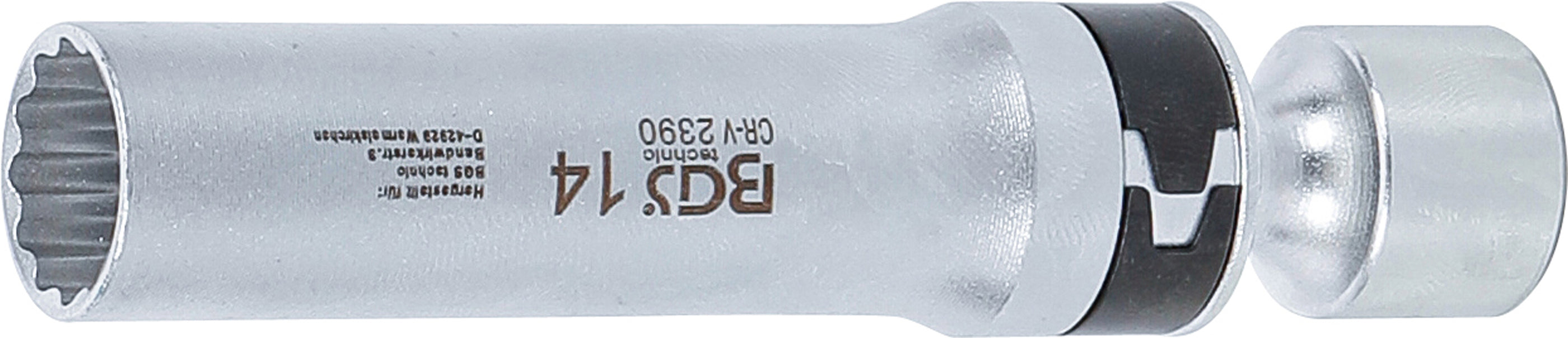 Tändstift-Länkinsats tolvkant med hållarfjäder | 10 mm (3/8") | 14 mm