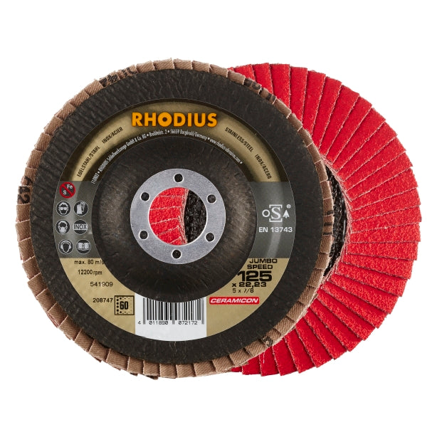 RHODIUS CERAMICON Jumbo Speed ​​​​K60 125mm (10 stk./pakke) 