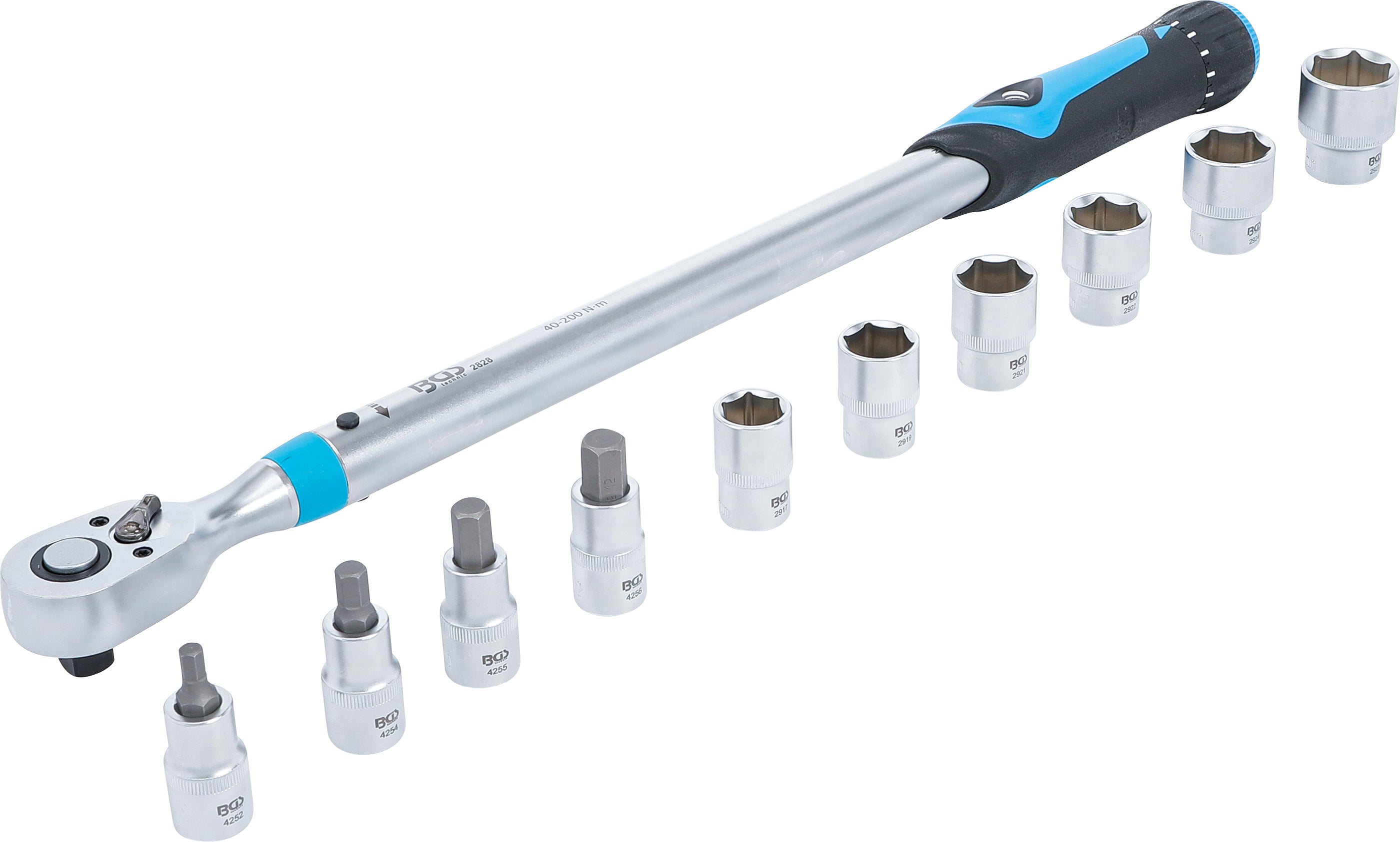 Momentnøglesæt | 12,5 mm (1/2") | 40 - 200 Nm | 11 dele