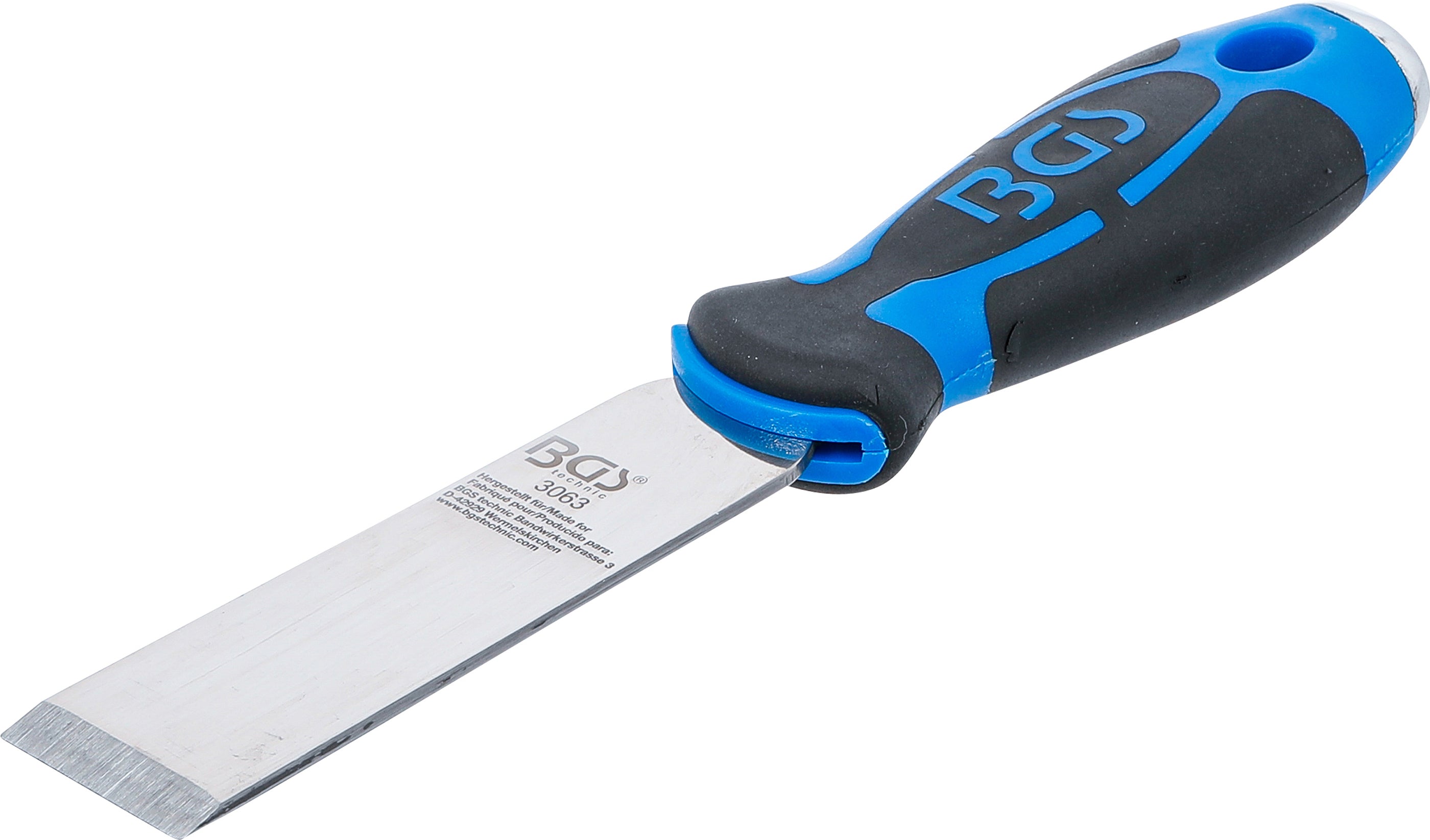 Skrapa | Rostfri | Robust 2-komponents gummihandtag med hål