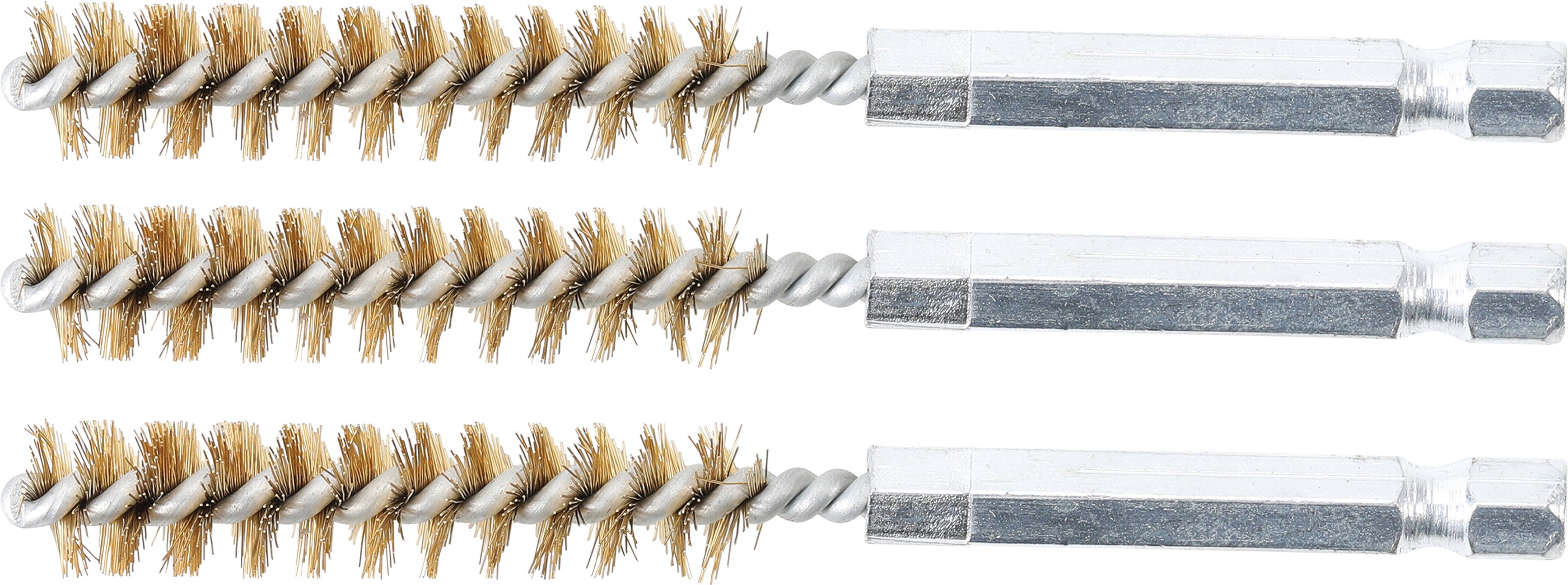 Mässingsborste | 10 mm | 6,3 mm (1/4") | 3-delig