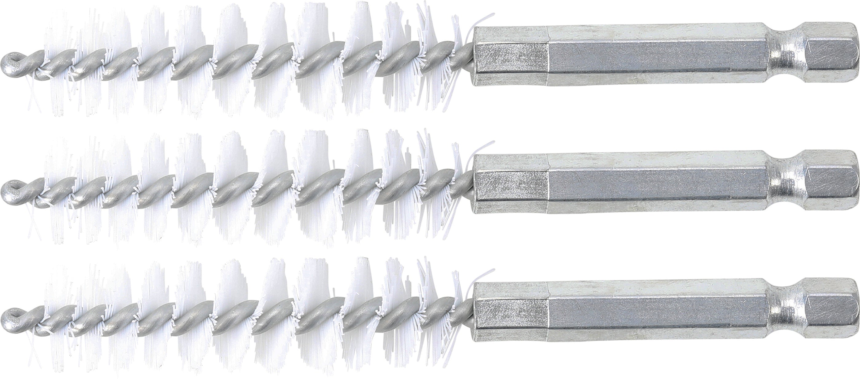 Nylonborste | 13 mm | 6,3 mm (1/4") | 3-delig