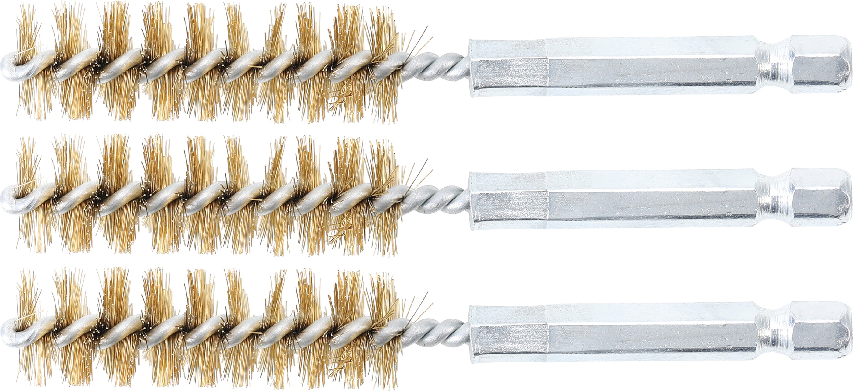 Mässingsborste | 14 mm | 6,3 mm (1/4") | 3-delig
