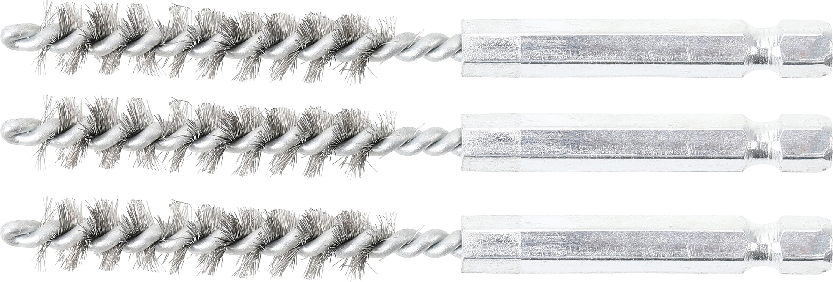 Stålborste | 9 mm | 6,3 mm (1/4") | 3-delig