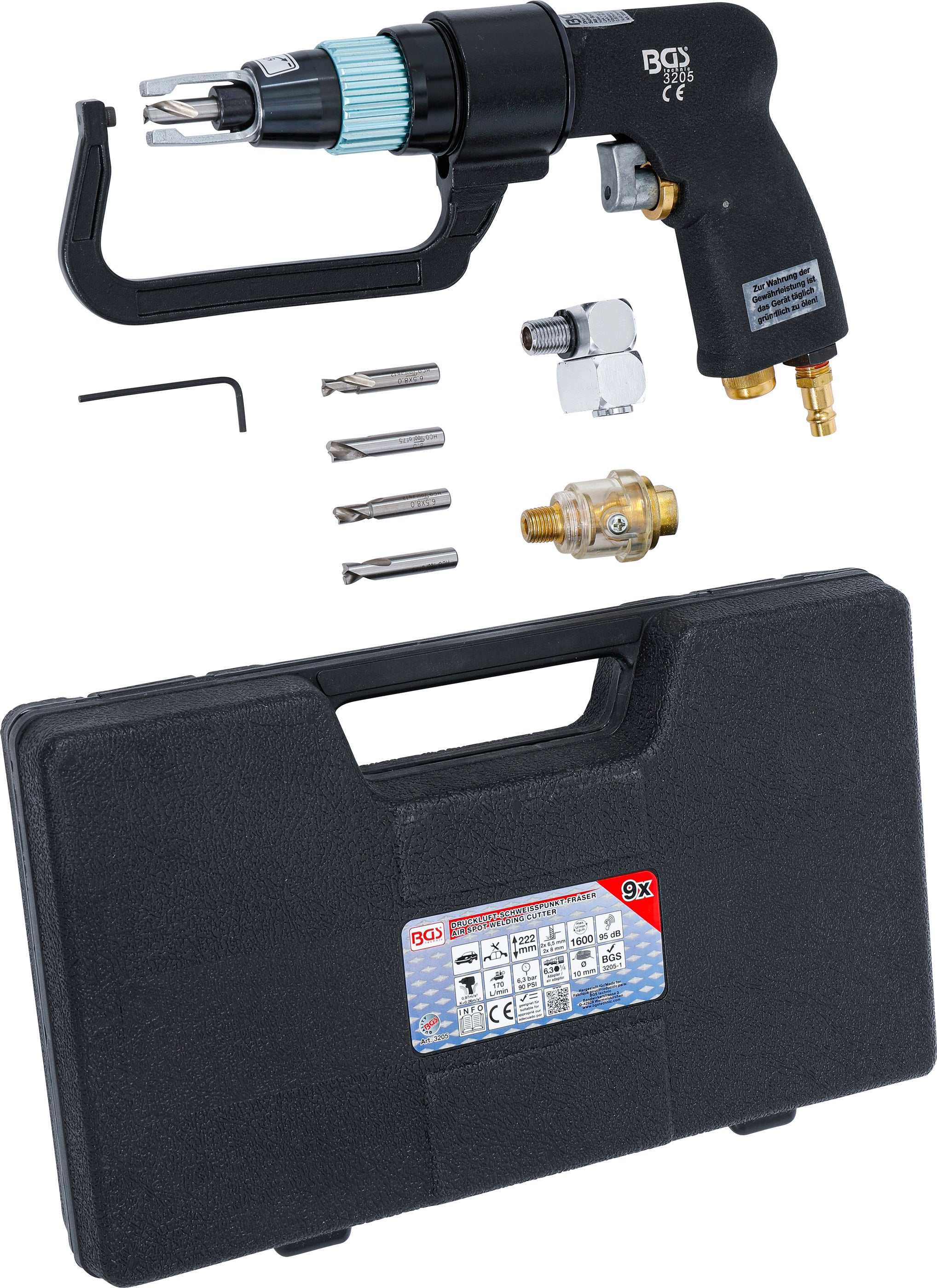 Trykluft-punktsvejse-fræsemaskine