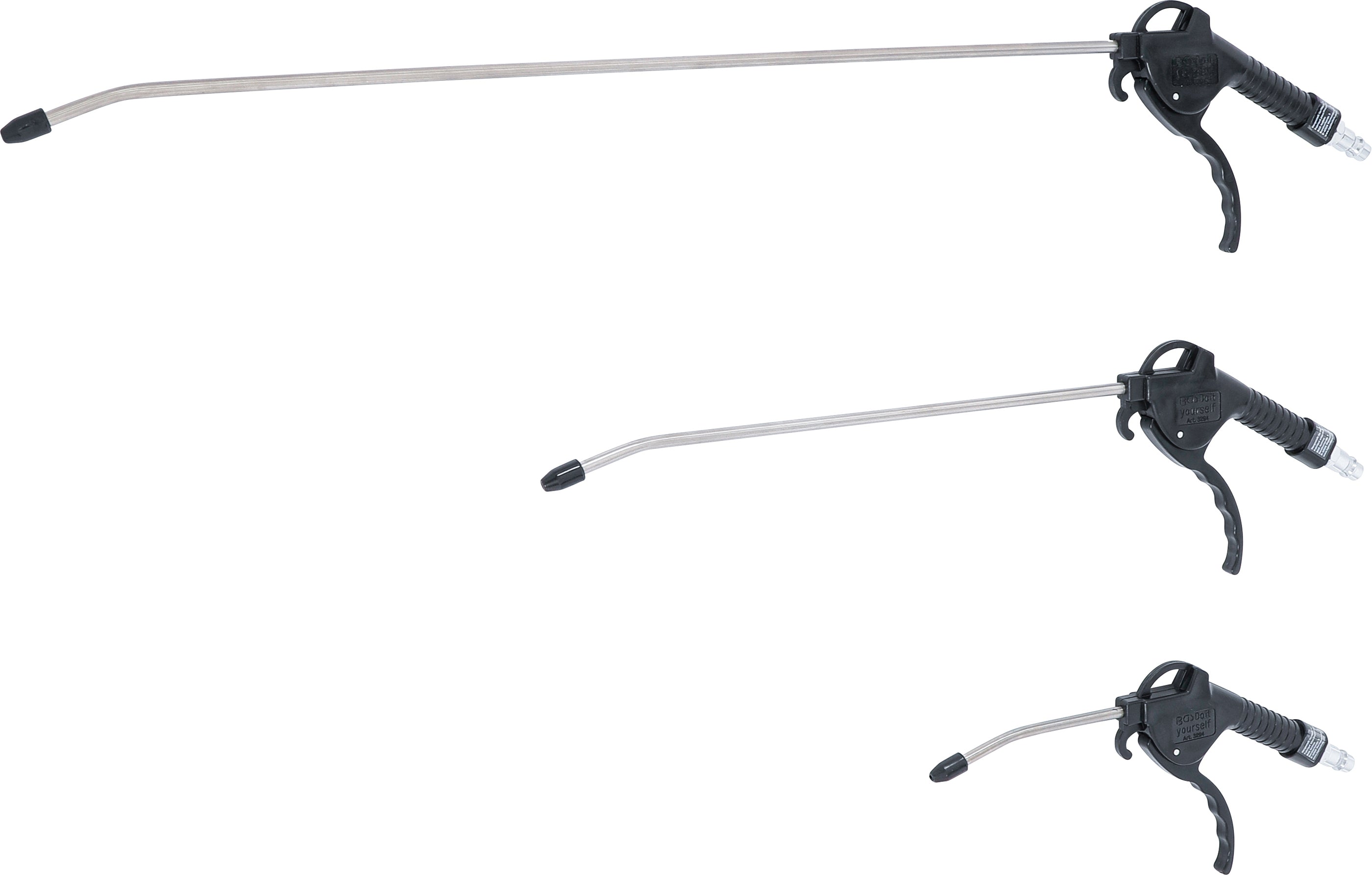 Trykluftblæsepistolsæt | 110 / 300 / 500 mm | 3 dele