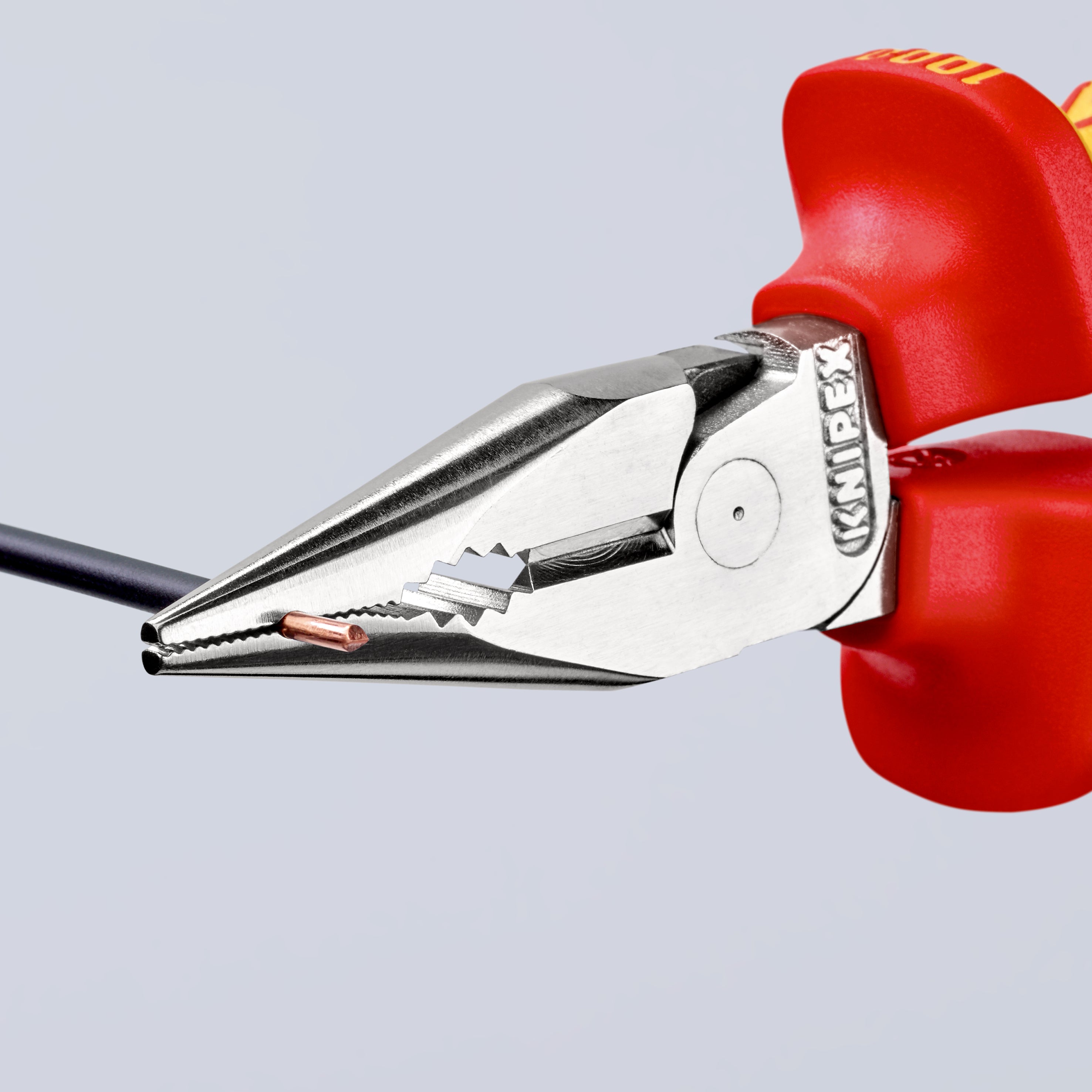 KNIPEX spidstang isoleret med flerkomponentgreb, VDE-testet