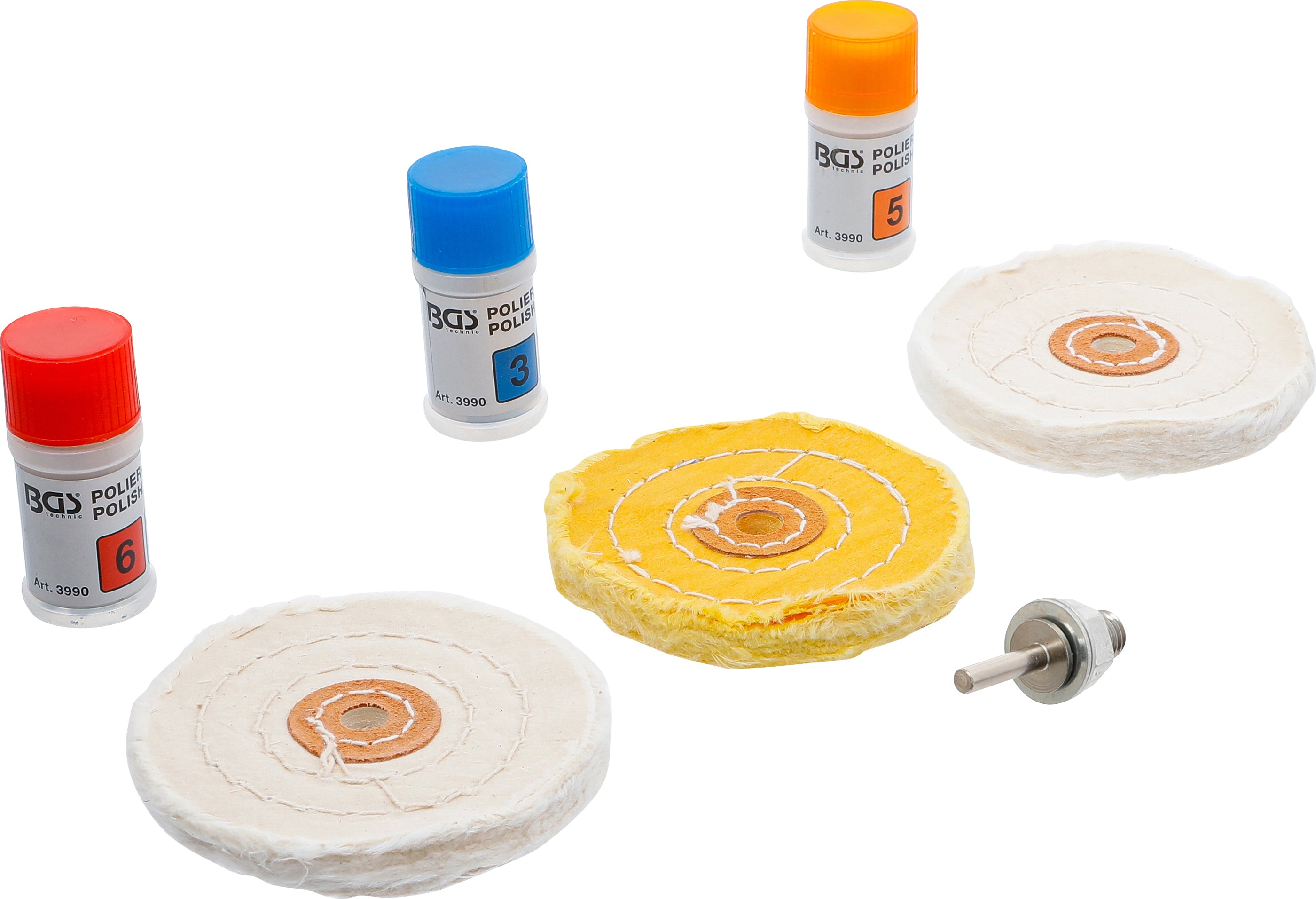 Poleringssortiment för mjuka metaller | 7 delar