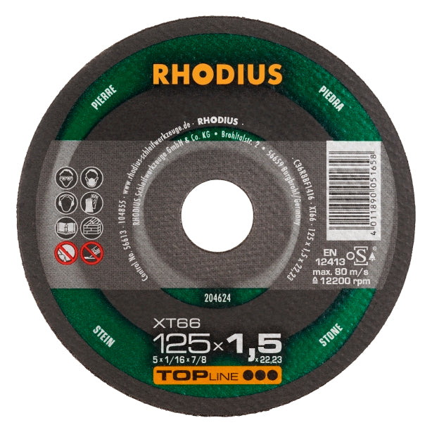 RHODIUS XT66 Skæreskive 125x1,5 (50 stk./pakke) 